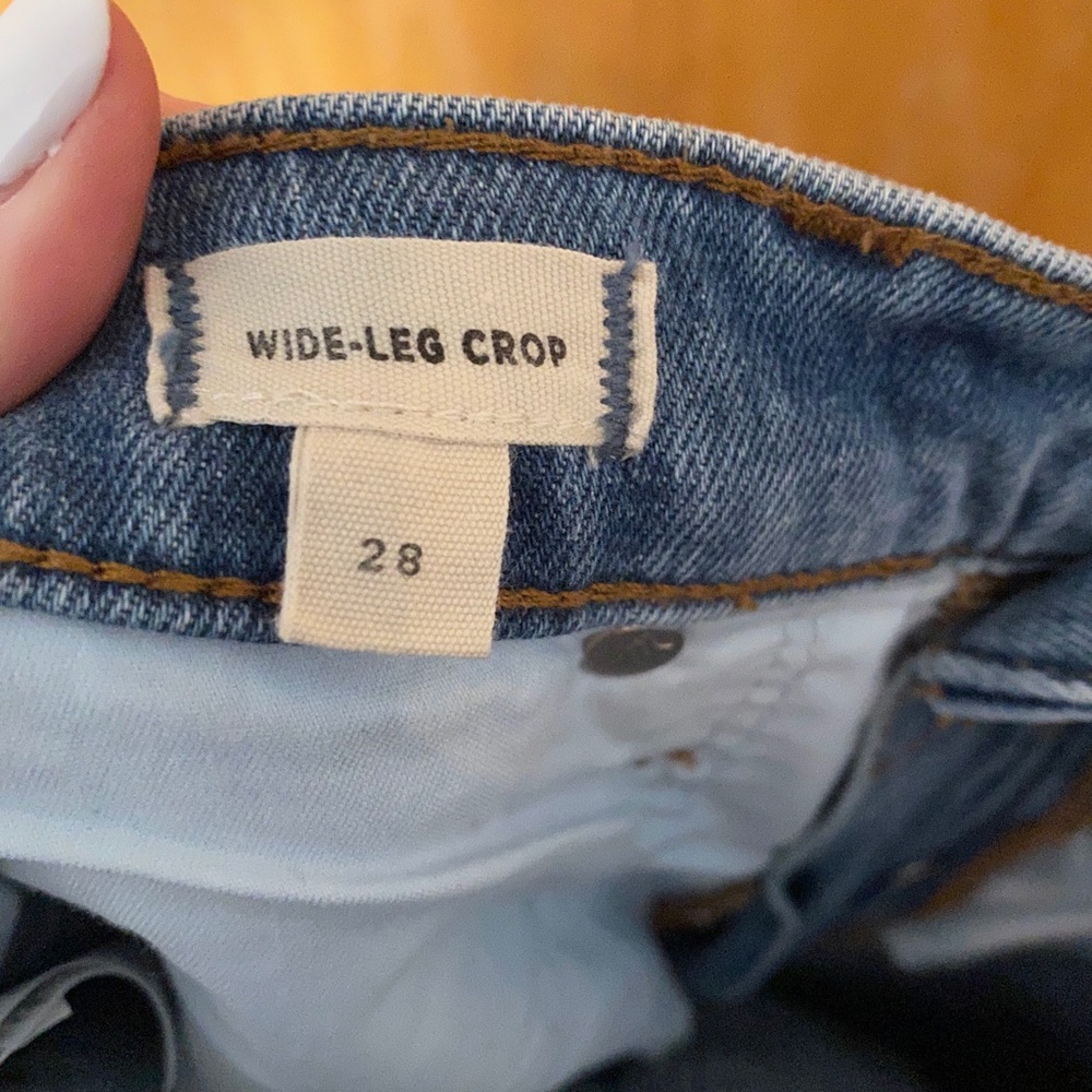 Madewell wide crop jeans